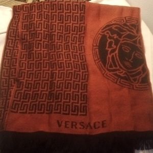 Versace Medusa Greca print scarf